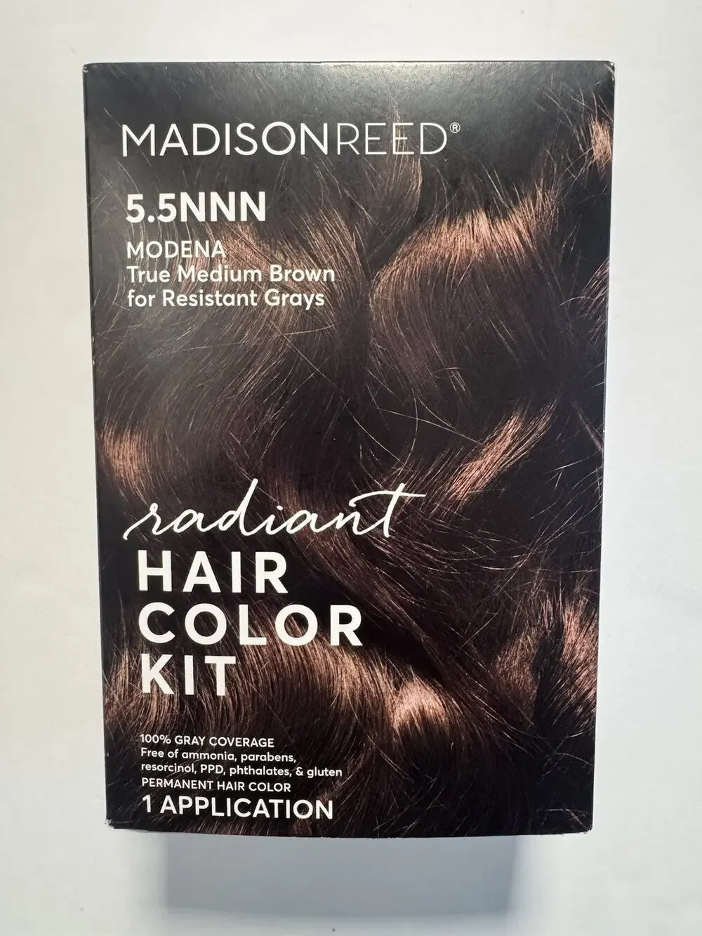 Madison Reed 5.5NNN Modena True Medium Brown Permanent Hair Color Kit Gray